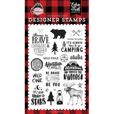 Echo Park Let's Lumberjack Clear Stamps - Under The Stars